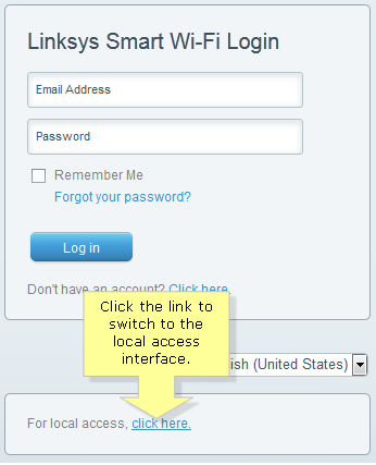 Linksys Official Support Switching From The Linksys Smart Wi Fi Account Interface To Local Access